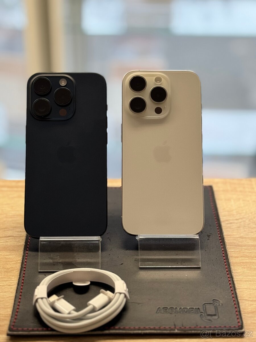 Apple iPhone 15 PRO 128 GB E-SIM / ZÁRUKA 24 MĚSÍCŮ / A