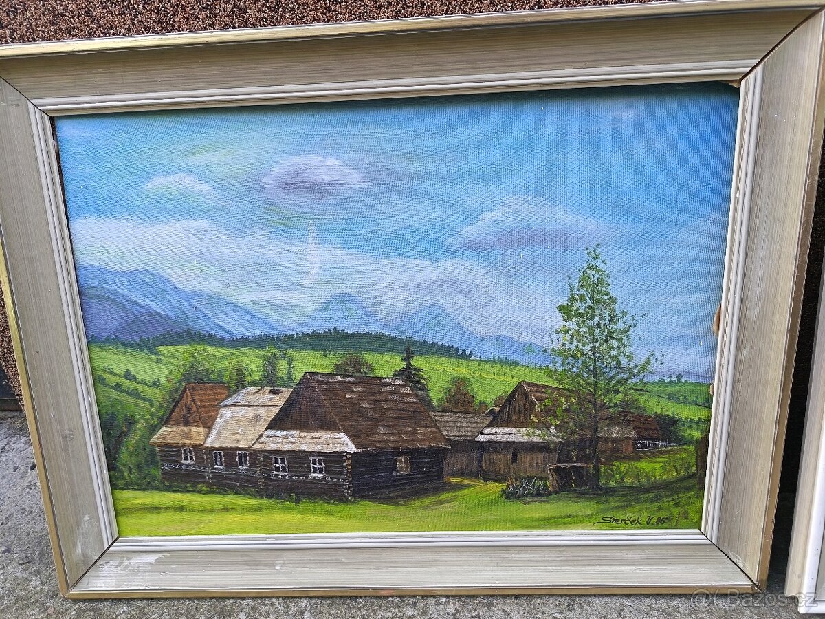 Prodám Staré malované obrazy Smrček V. 85