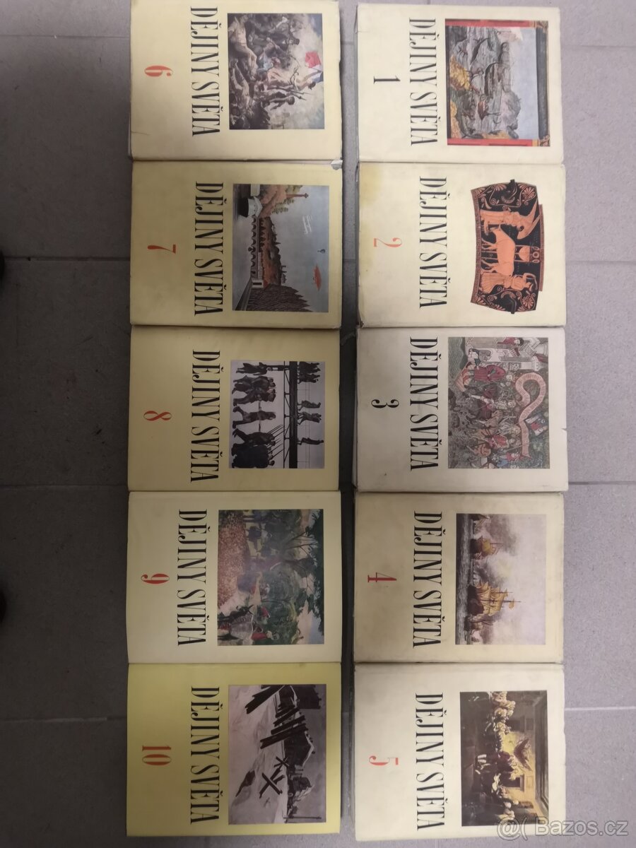 Dějiny světa -10 dílů z r 1962-v dobrém stavu