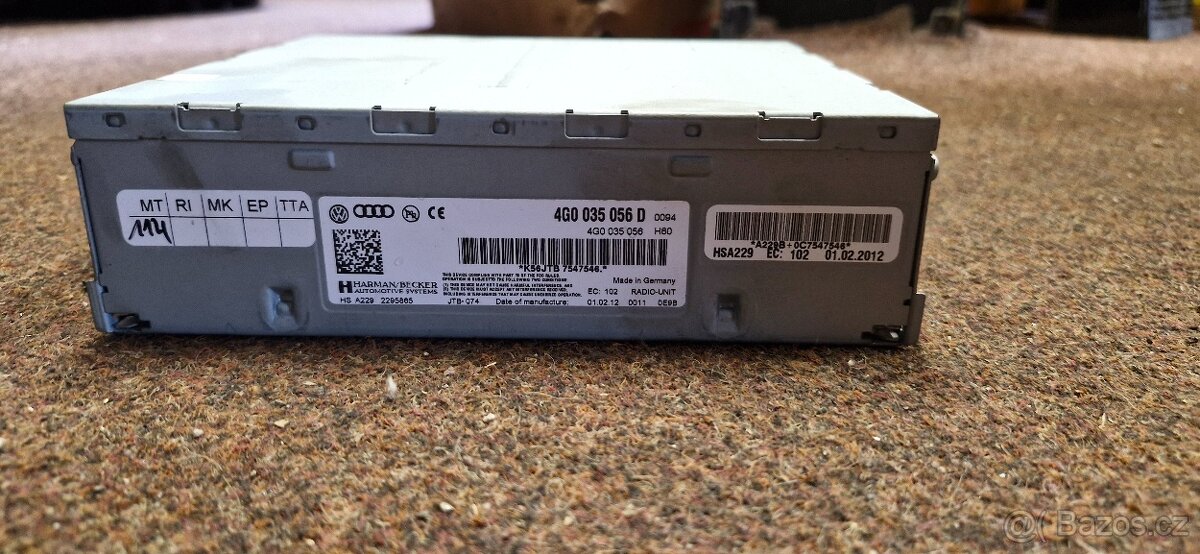 Jednotka radia tuner radia audi a6 4g a4 8k 4g0035056d