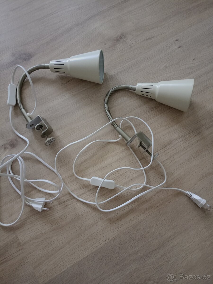 2 ks lampicka IKEA Kvart bezova se svorkou