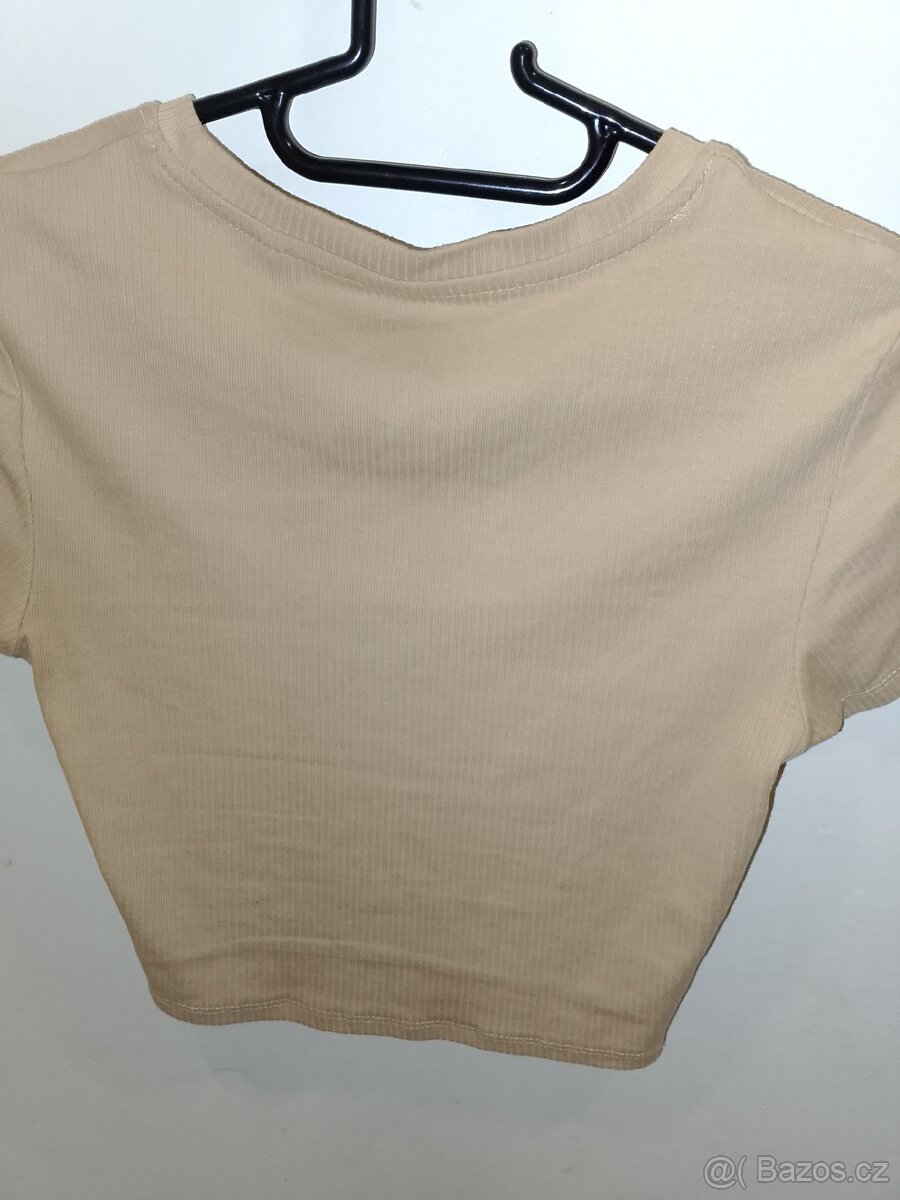 Béžový Crop top