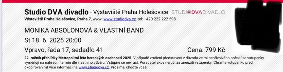 18.6. Monika Absolonová - Letní scéna Holesovice