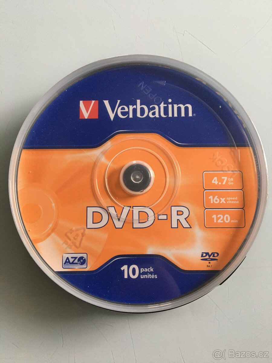 DVD-R VERBATIM 4,7GB 16x 10ks spindle box