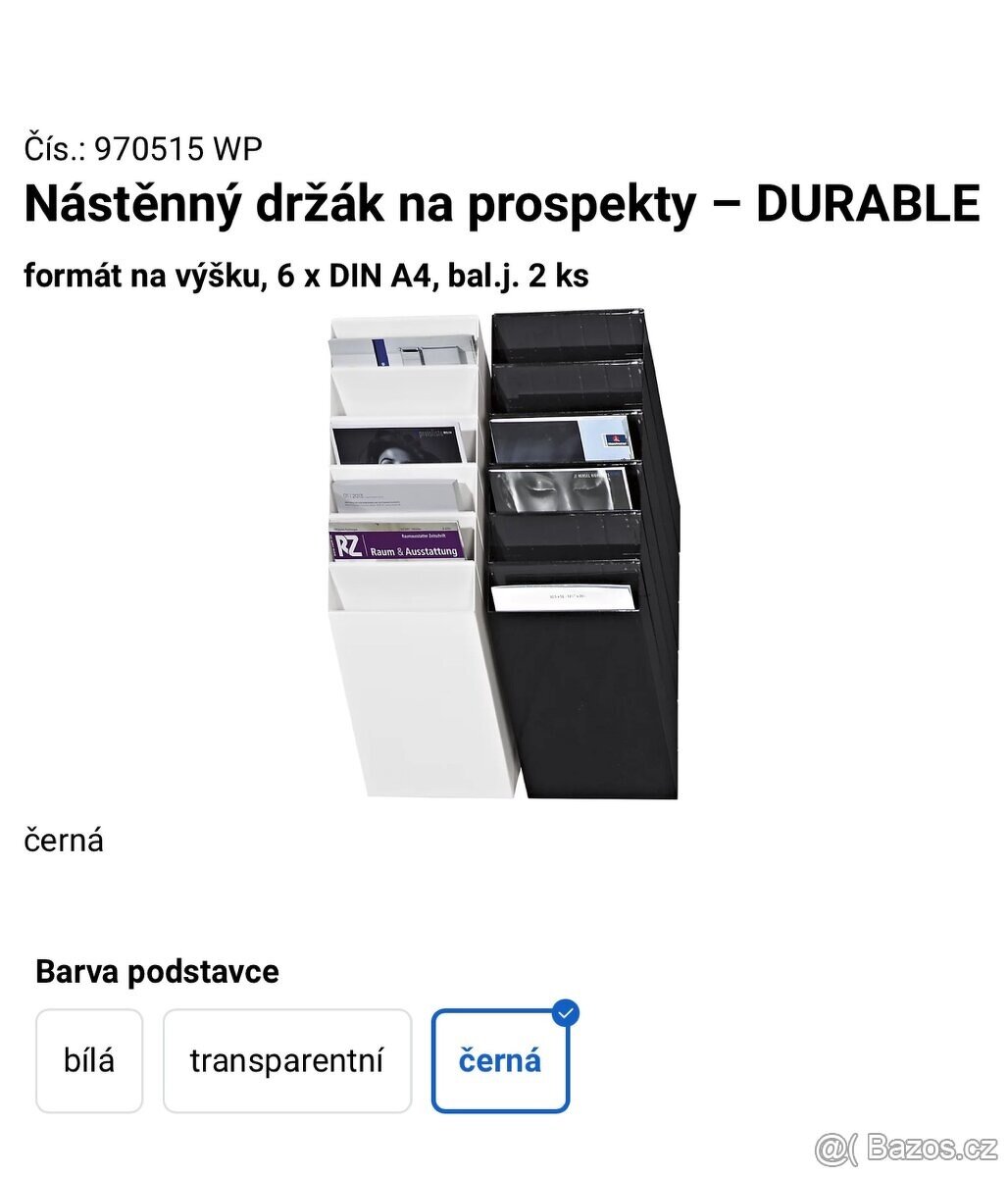 Nástěnný držák na prospekty – DURABLE