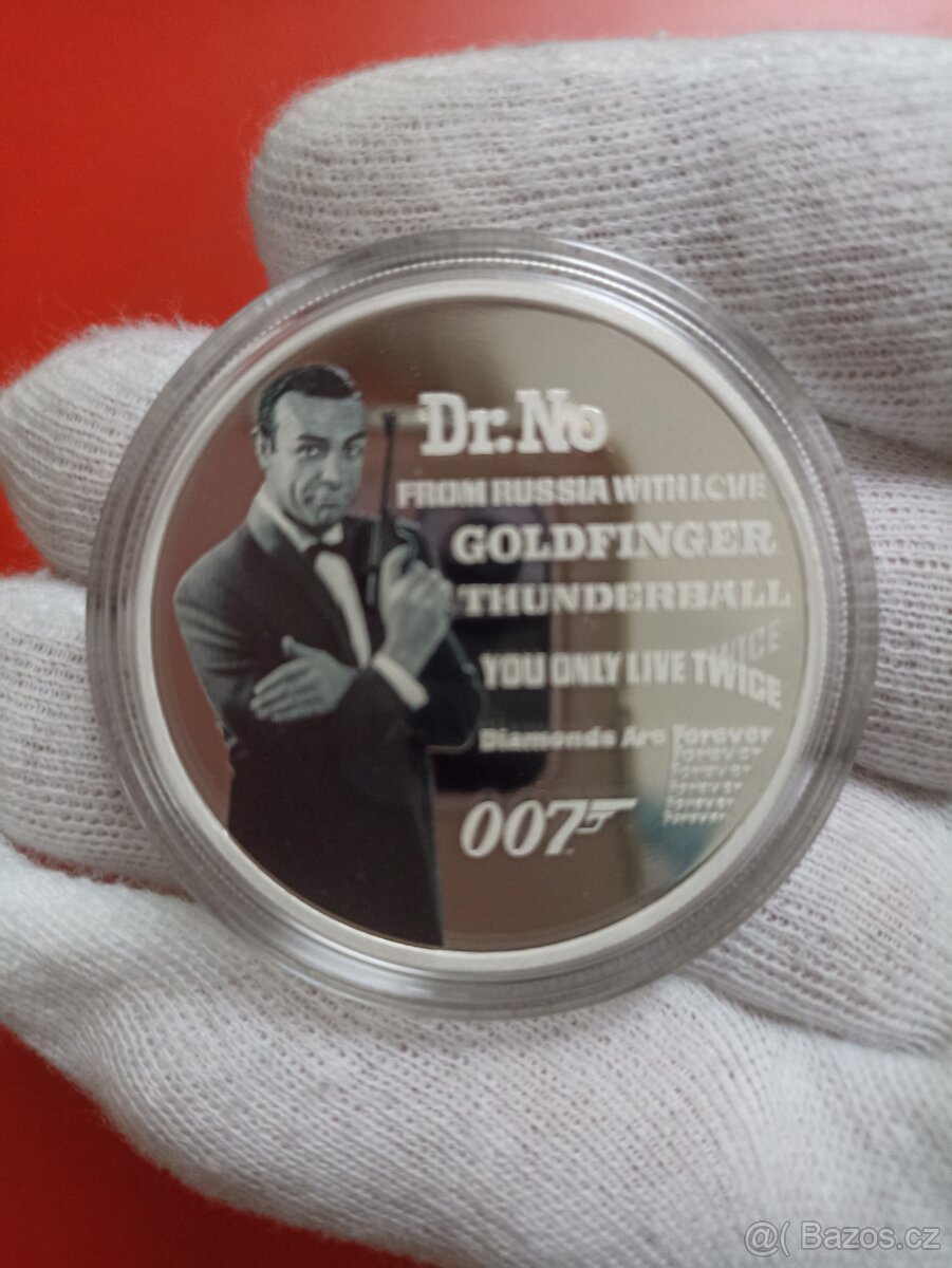 Stříbrná mince James Bond Legecy series Sean Connery