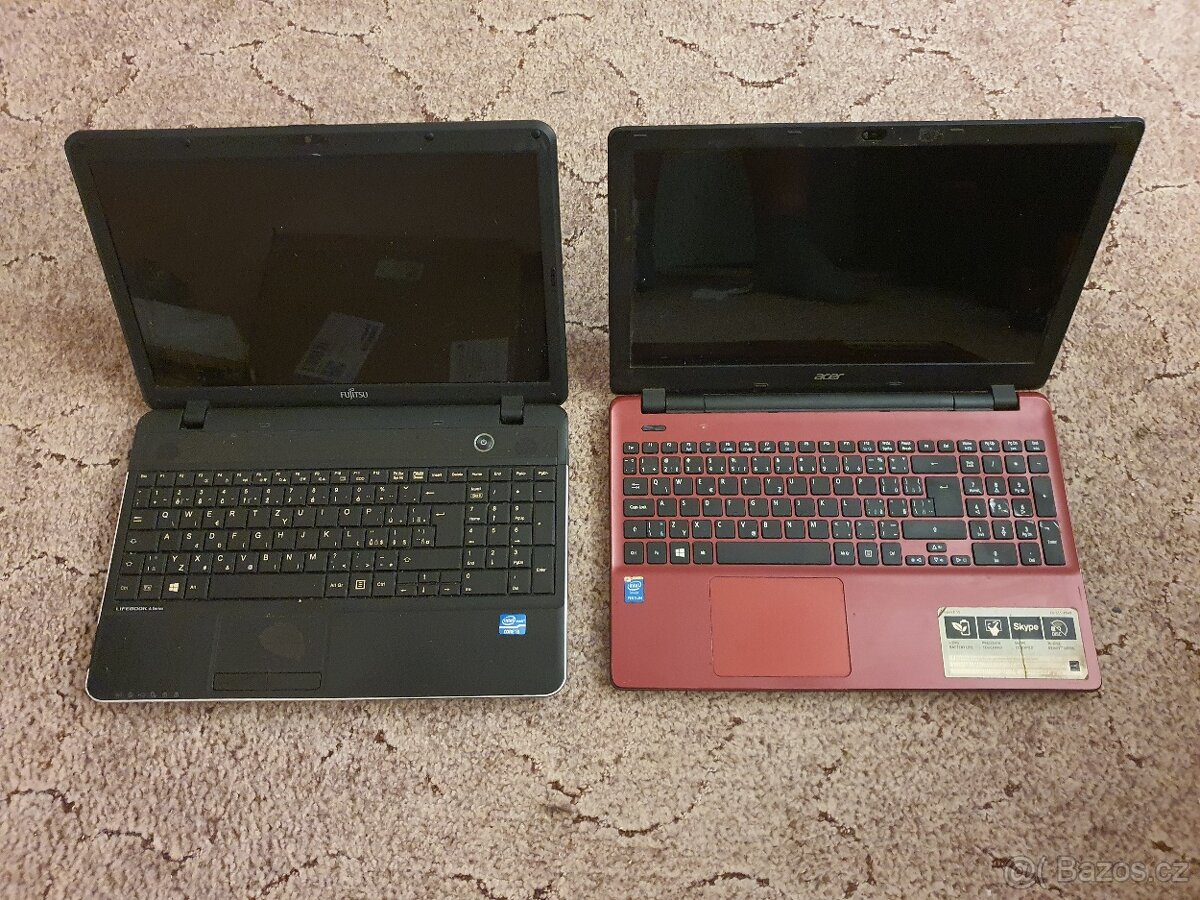 2x Notebook: Acer aspire E 15, Fujitsu na ND