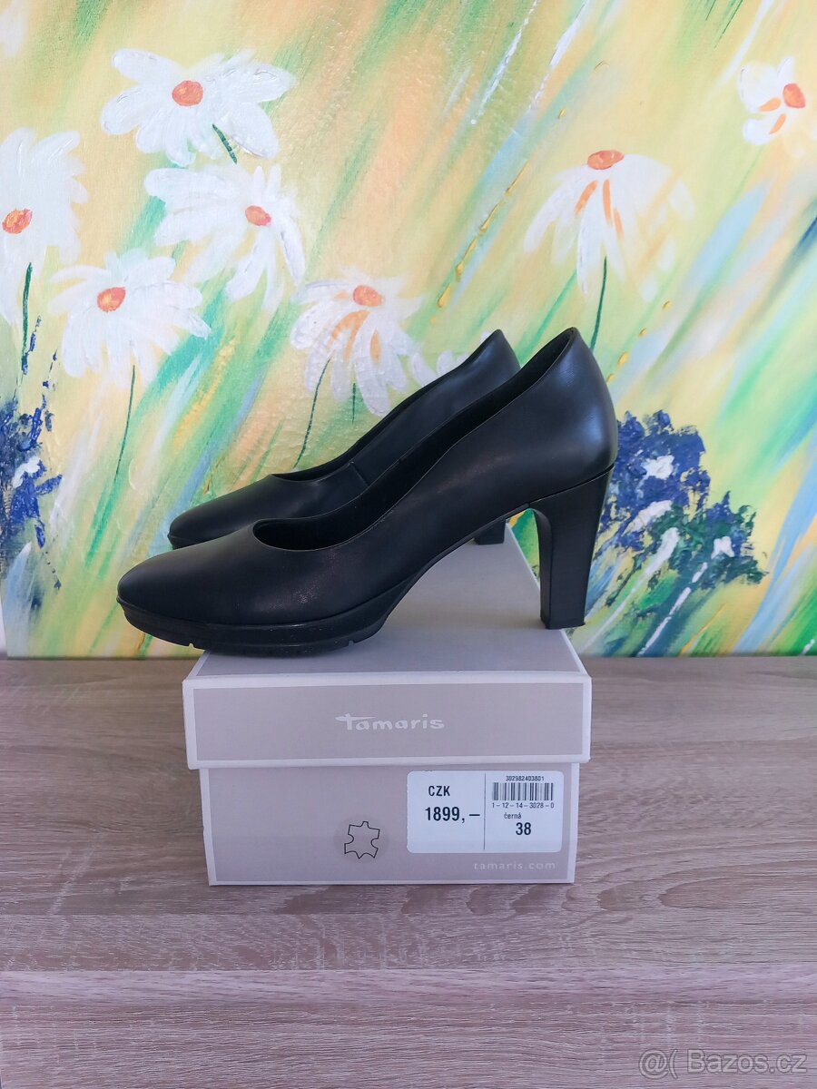 Kožené lodičky Tamaris vel. 38