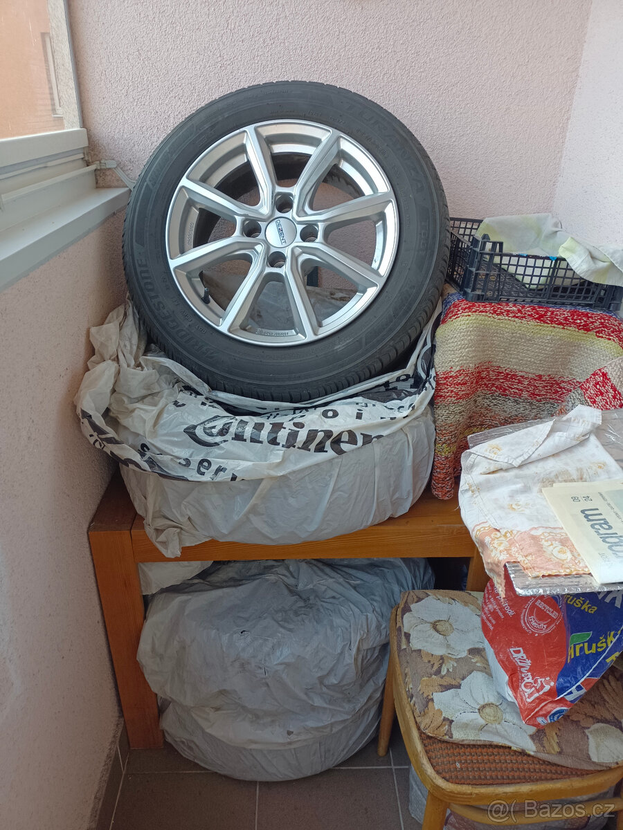 Kola ALU orginál na OPEL Crossland X+letní obutí,zánovní.