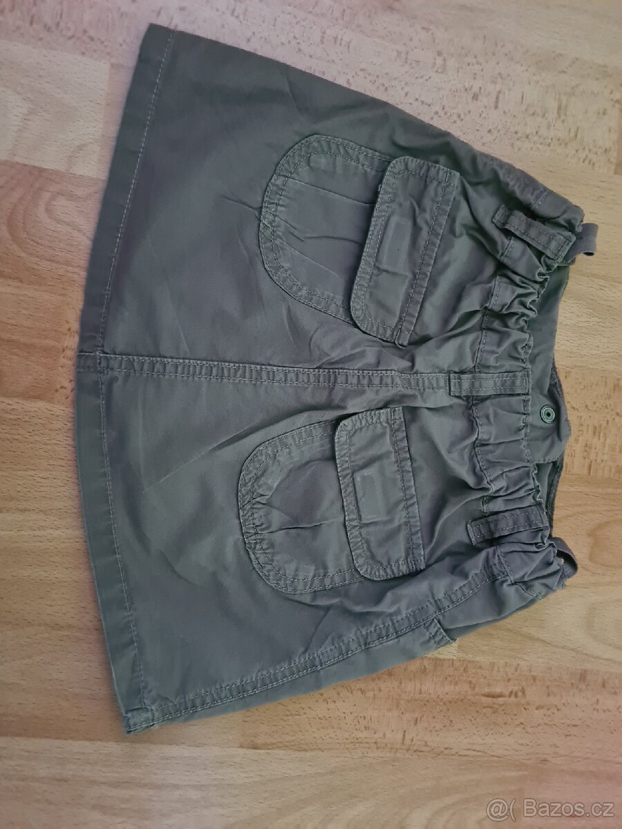 Dětská dívčí sukýnka, velikost 128 - khaki