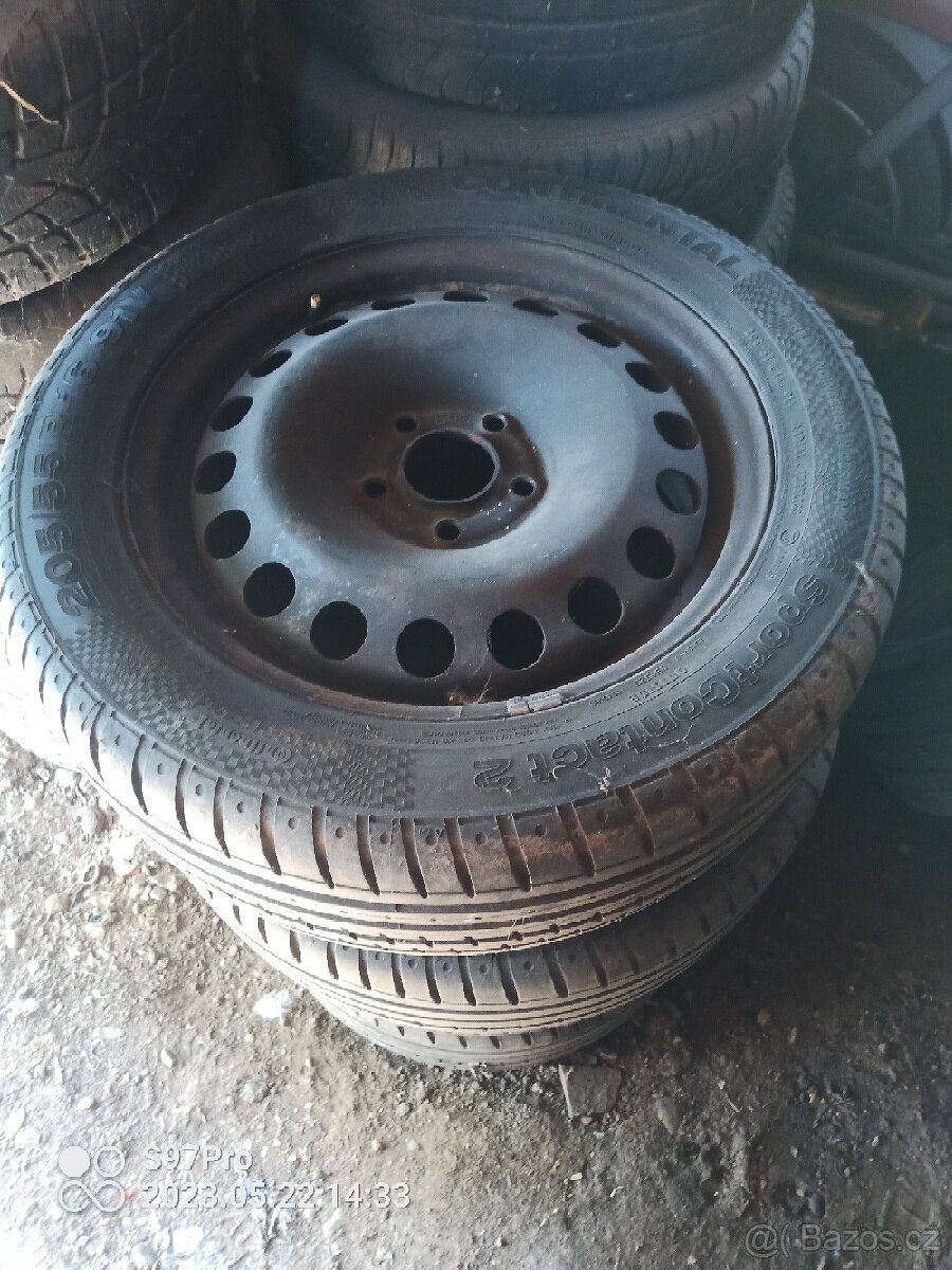 Pneu s disky astra g 205/55/16