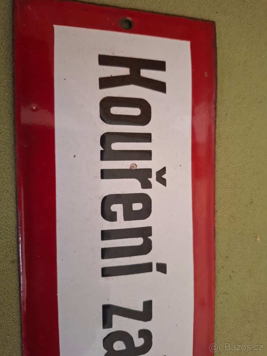 Stará smaltovaná cedule