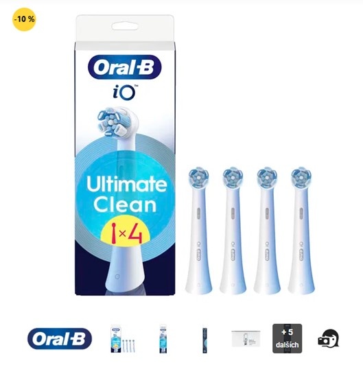 Náhradní hlavice k zubnímu kartáčku Oral-B iO, 4 ks