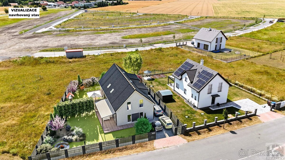 Novostavba dvojdomu 2x 4+1+zahrada v lokalitě Choťánky u Po