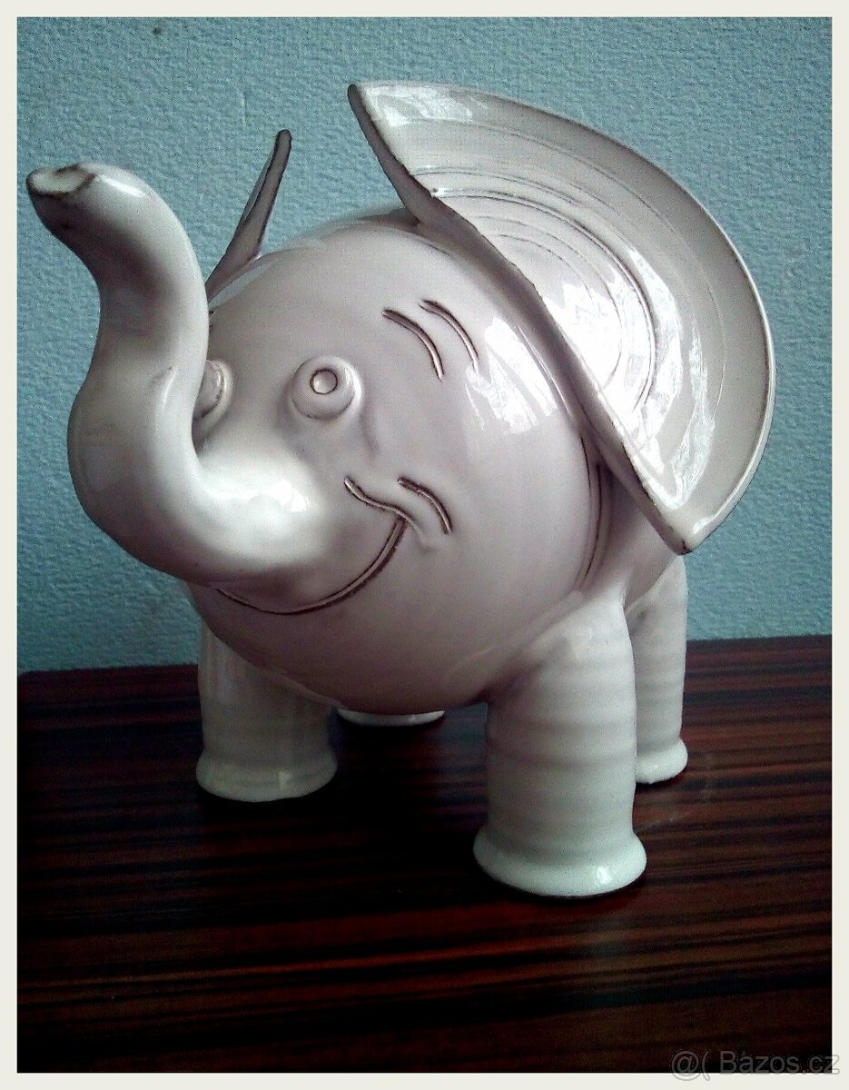 Sloník porcelánový pro štěstí - NOVÝ