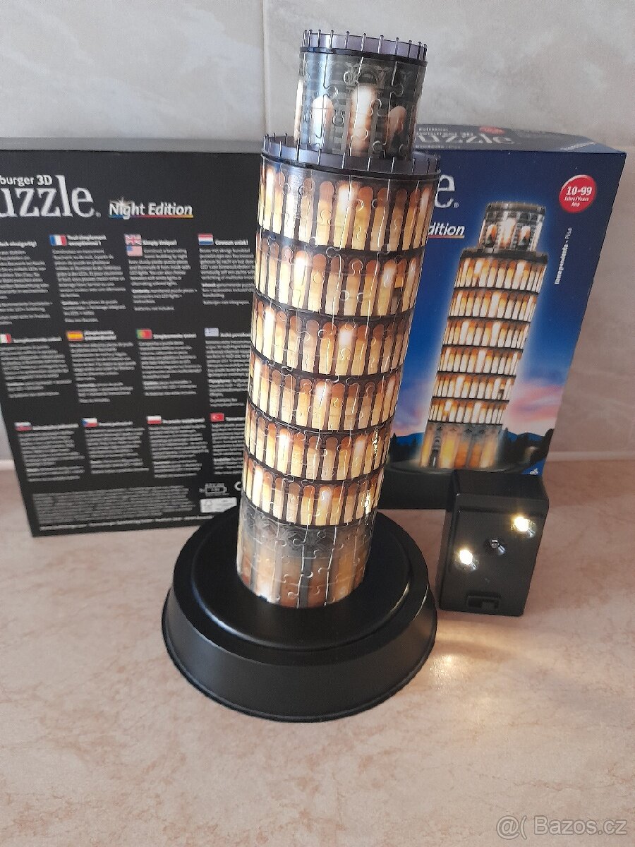 Ravenssburger 3D puzzle noční edice.(Oblouk,Věž,Maják)