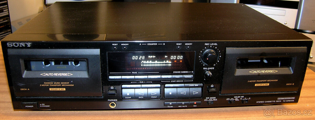 Kazetový magnetofon SONY TC-WR645S, dolby B,C,S NA OPRAVU