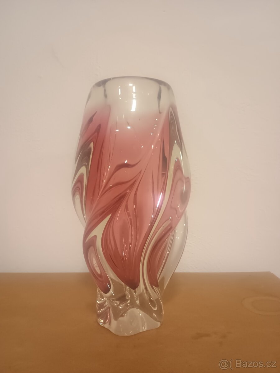 Váza hutní sklo Hospodka