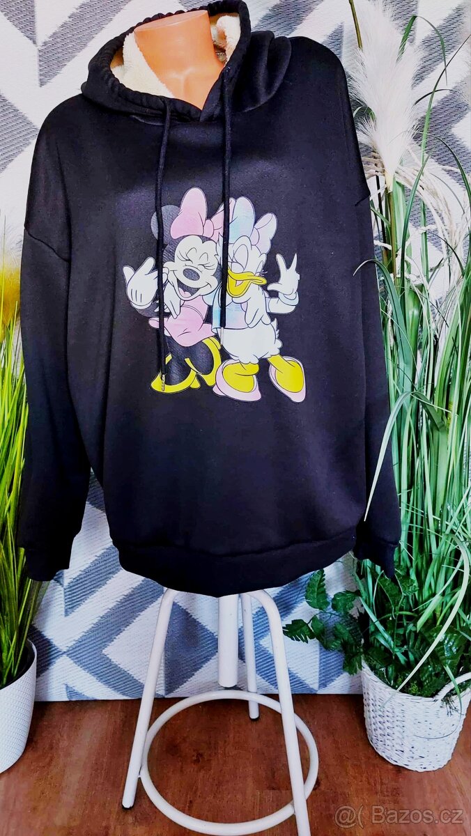 TEPLÁ,KOŽÍŠKEM PODŠITÁ MIKINA - vel. 4XL