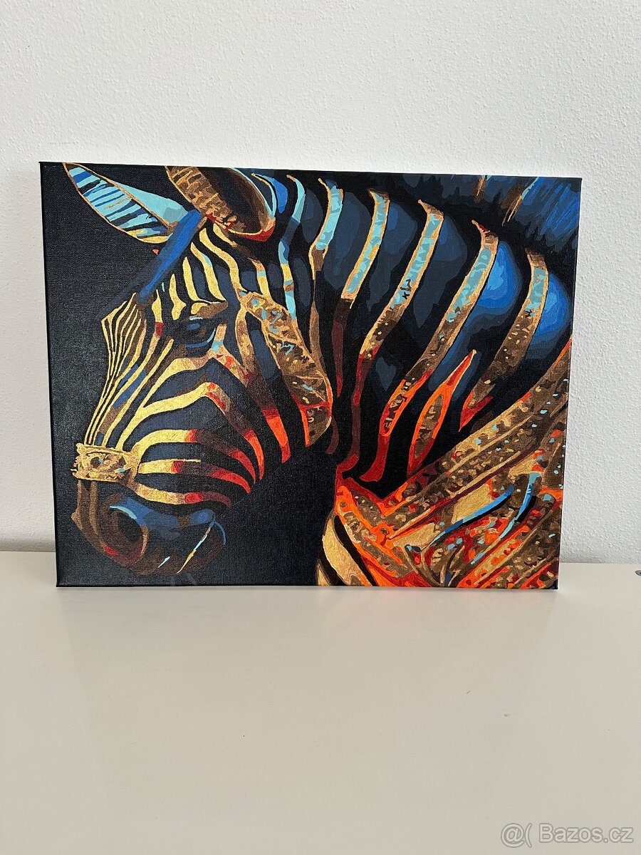 Zebra-akryl na plátně