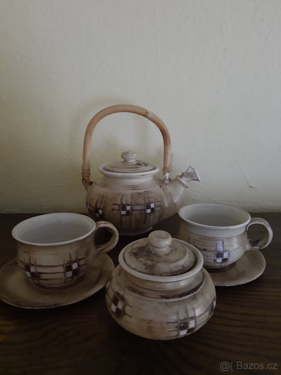 Keramický čajový servis