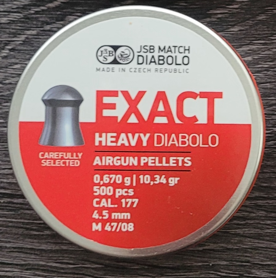 Diabolky JSB Exact Heavy 4,52mm (500ks) 10,34gr