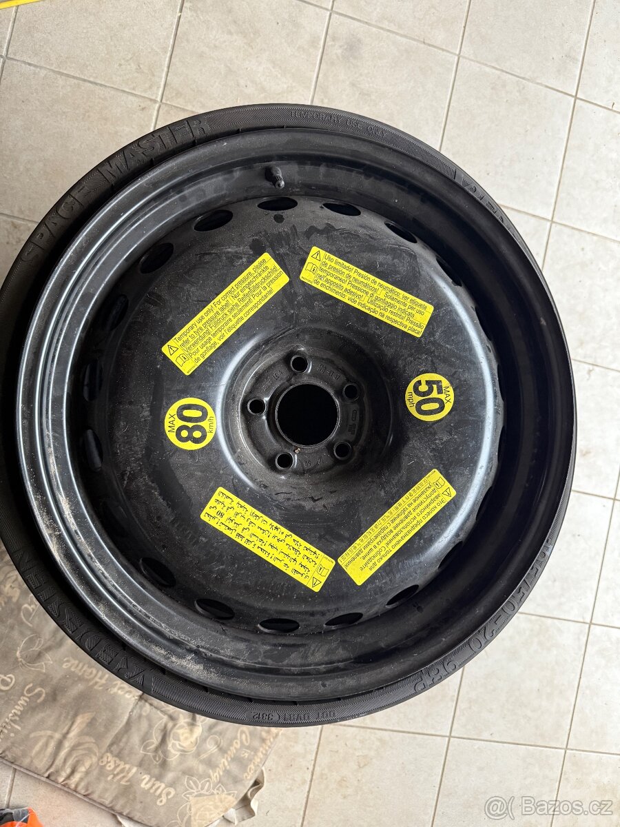 Rezerva Audi A6,7,8,Q7, 195/50-20 slim 5x112 střed 66