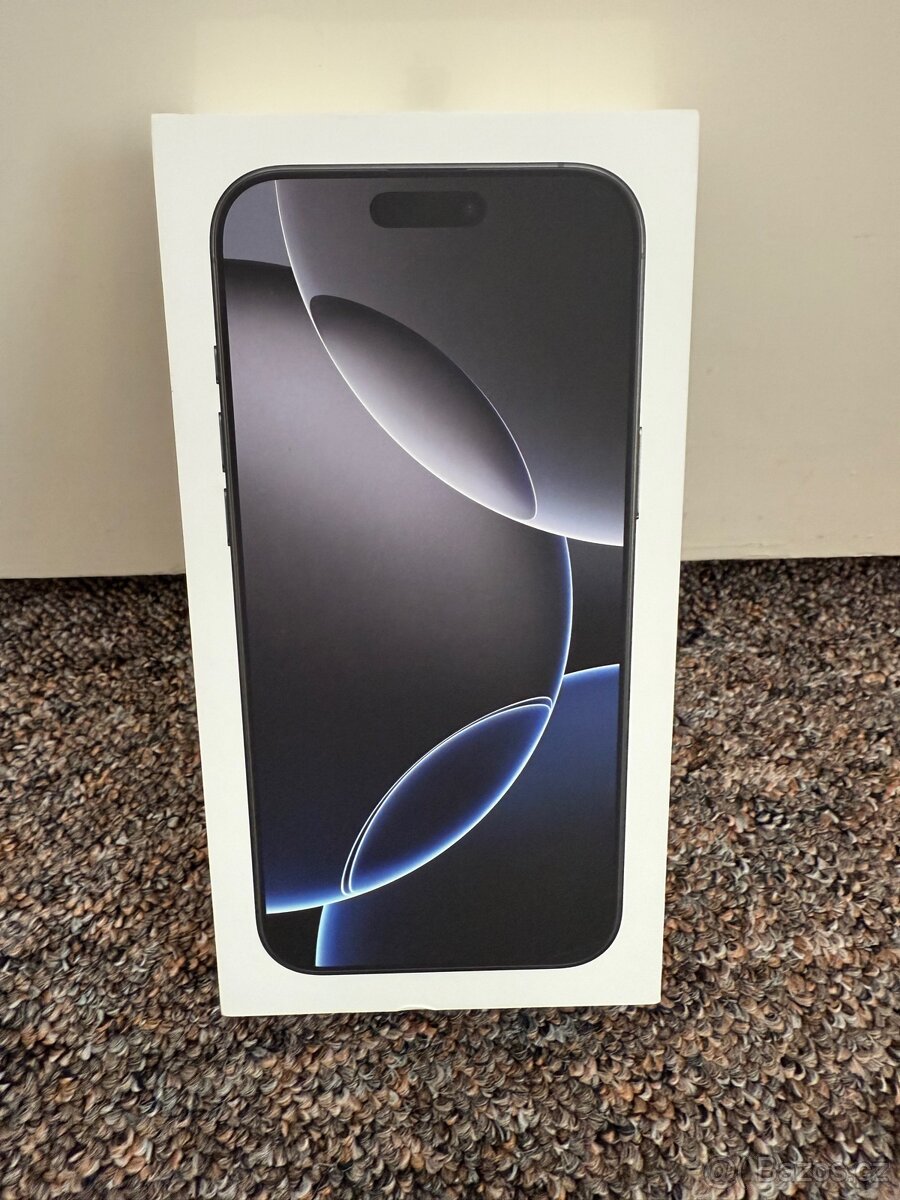 Apple iPhone 16 Pro Max 256gb Black. 100% baterie, zaruka.