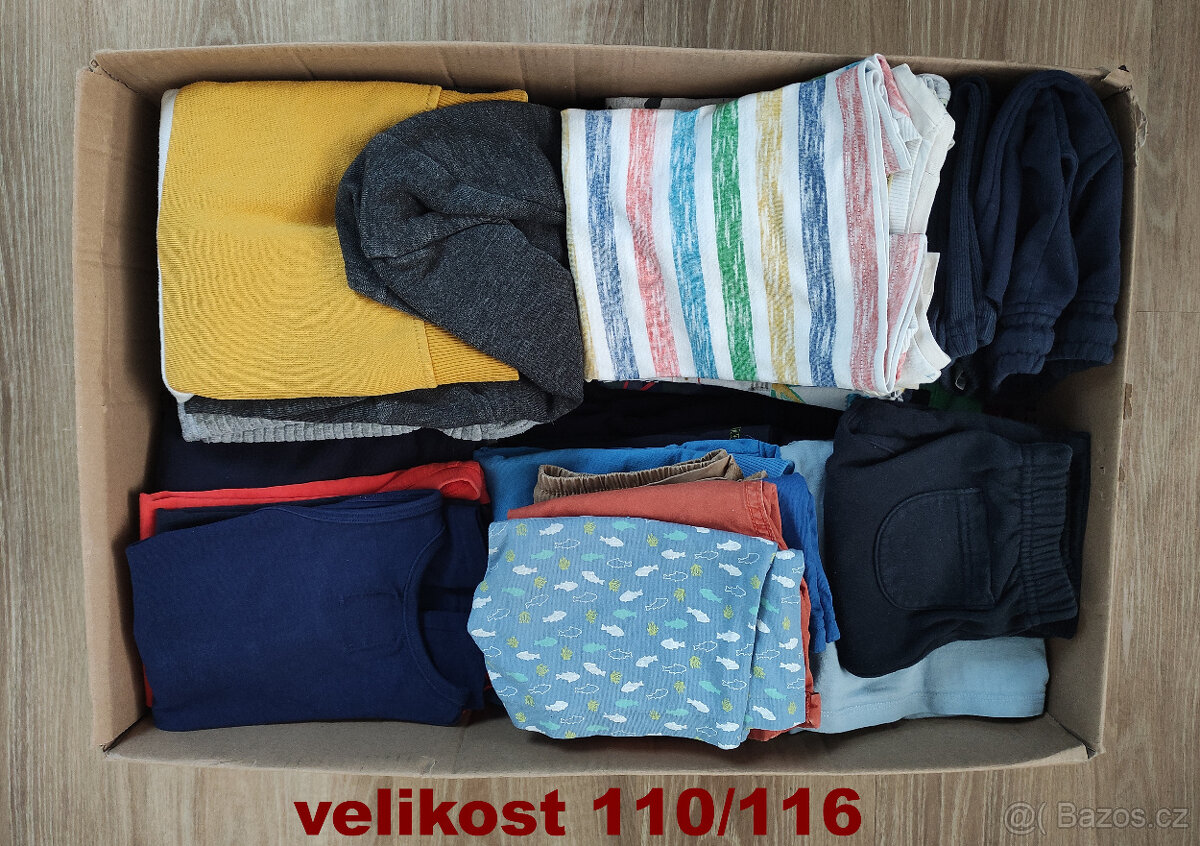 Prodám set chlapeckého oblečení /vel.110-116/ 65ks oblečení