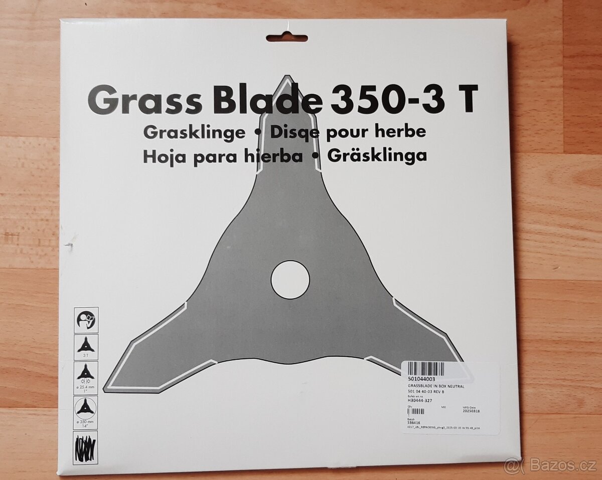 Nový travní nůž 3 zuby 350 - 3T  Husqvarna + příslušenství
