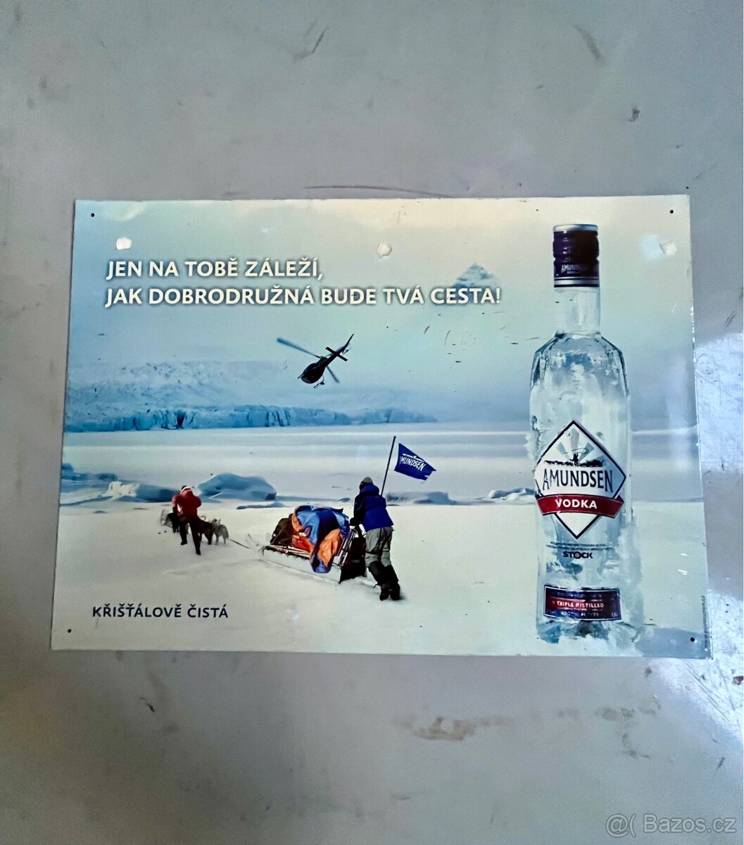 Plechová cedule, cesta