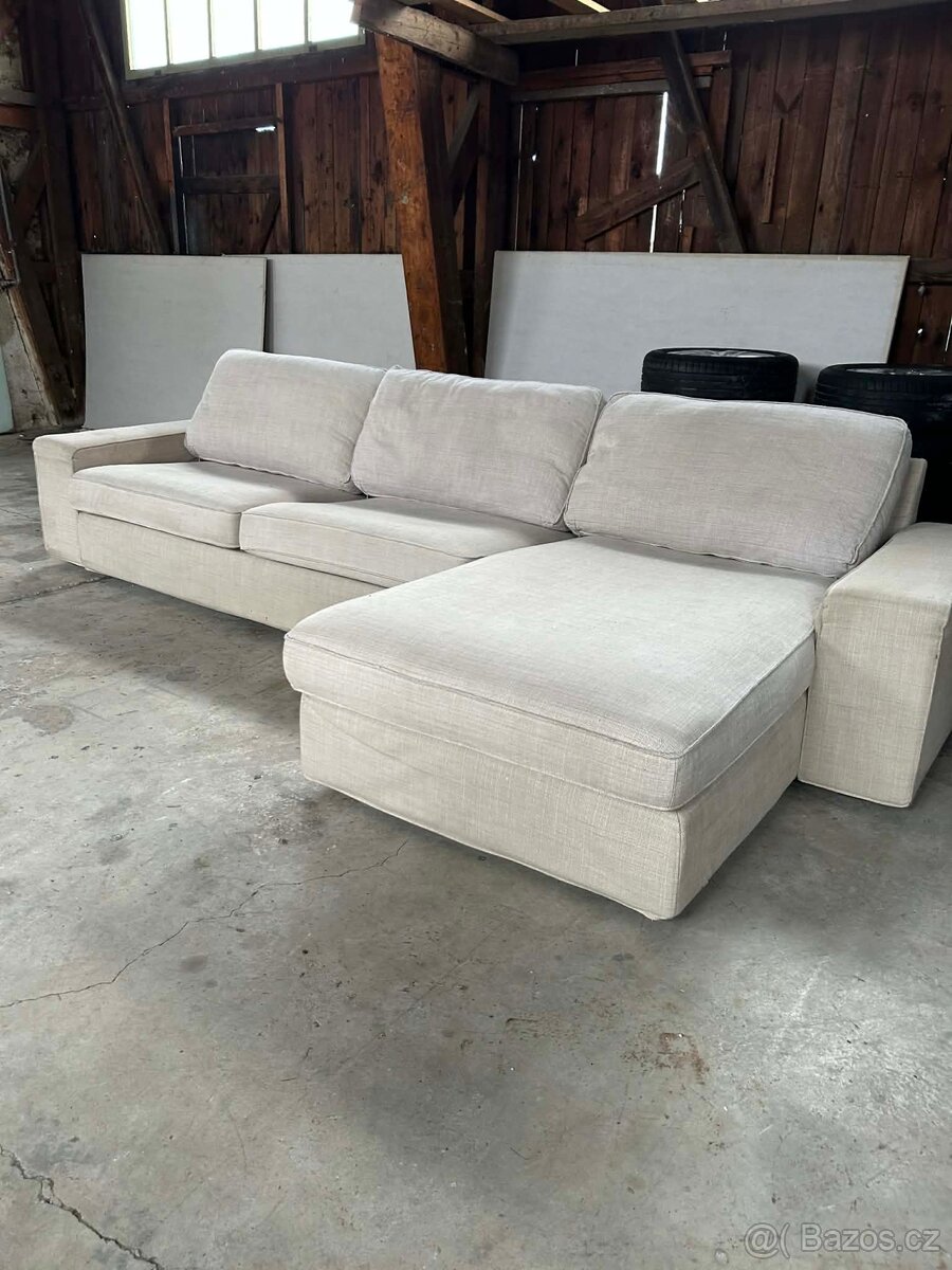 Sedací souprava krémová