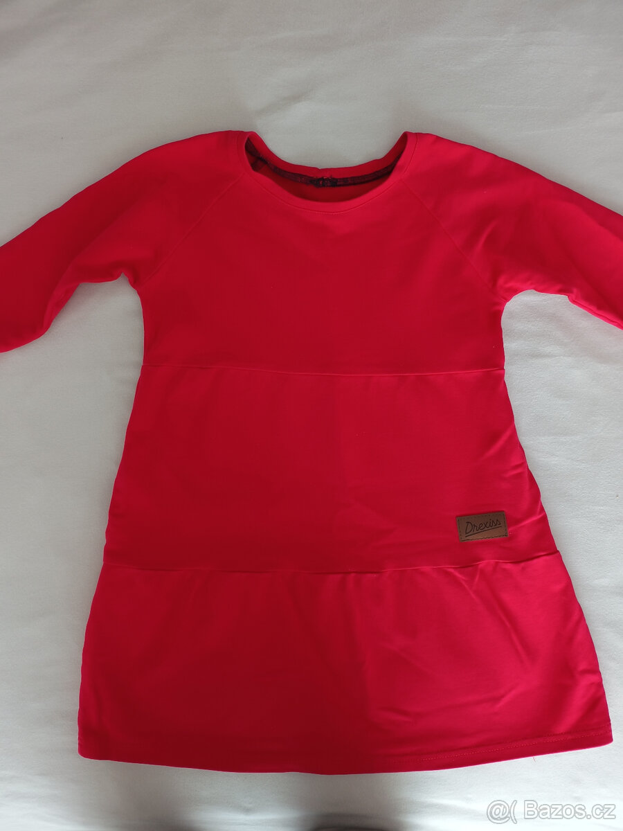 Drexiss dětské podzimní šaty SOFIE RED vel. 116-122