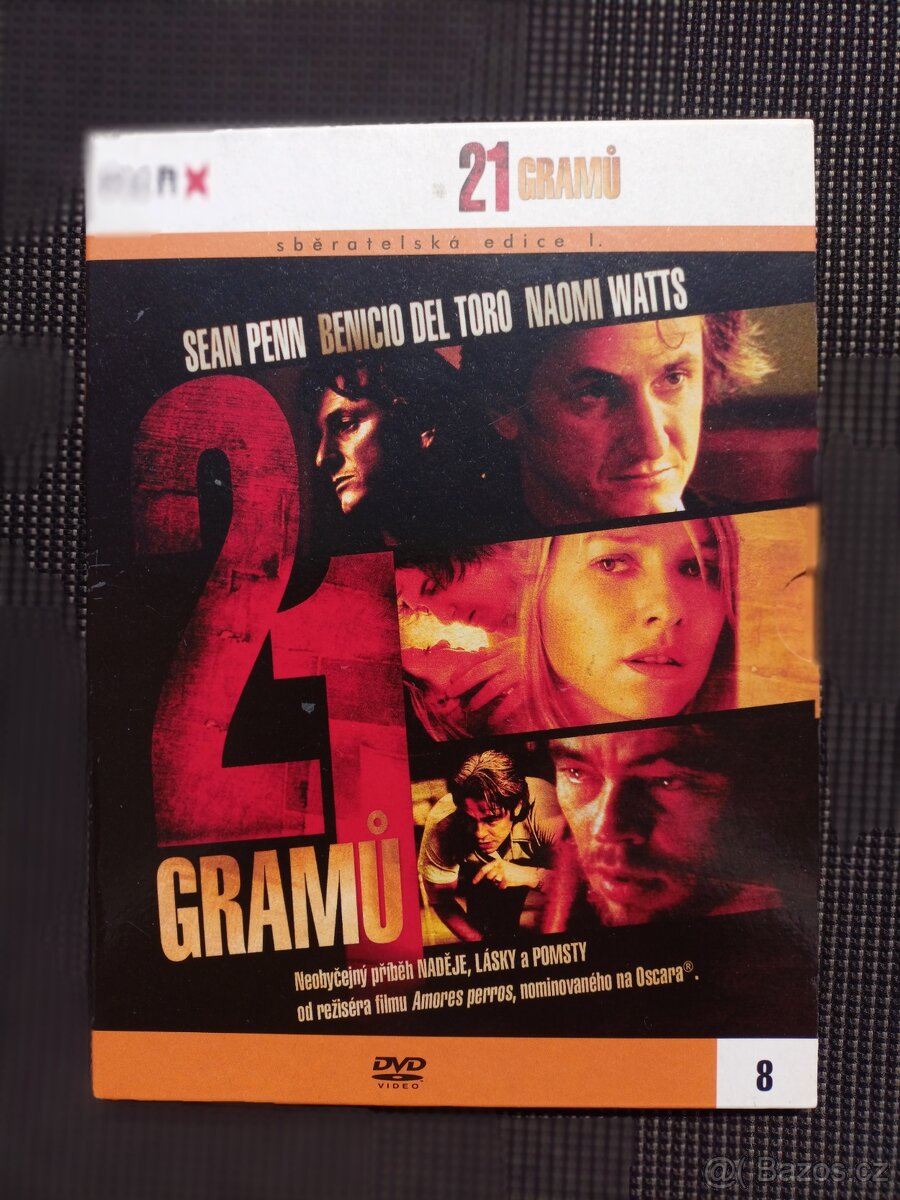 21 gramů, DVD, Sean Penn, Benicio del Toro, Naomi Watts...,