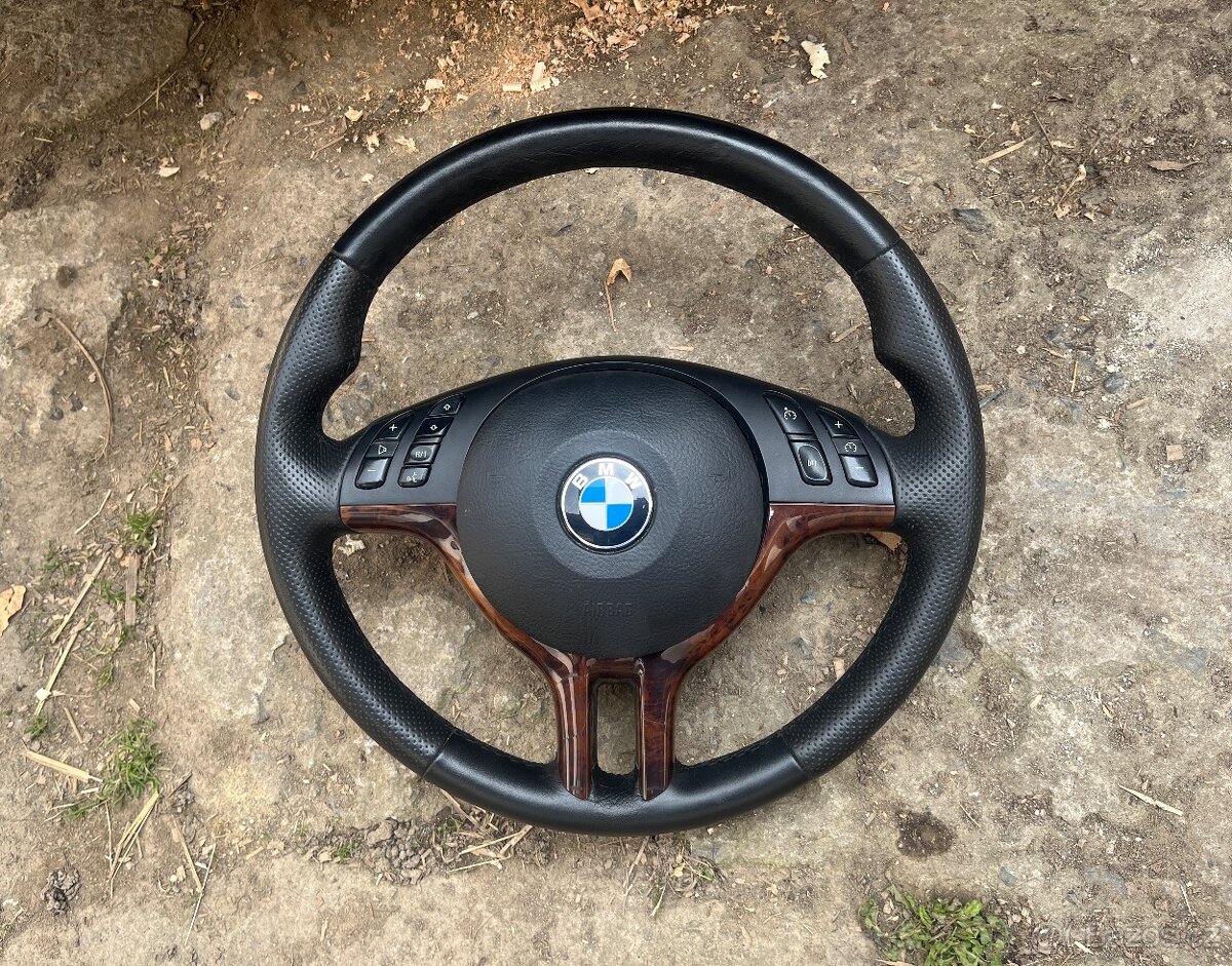 Bmw e46 e39 volant sportovní s bicepsy a multifunkcemi PĚKNÝ