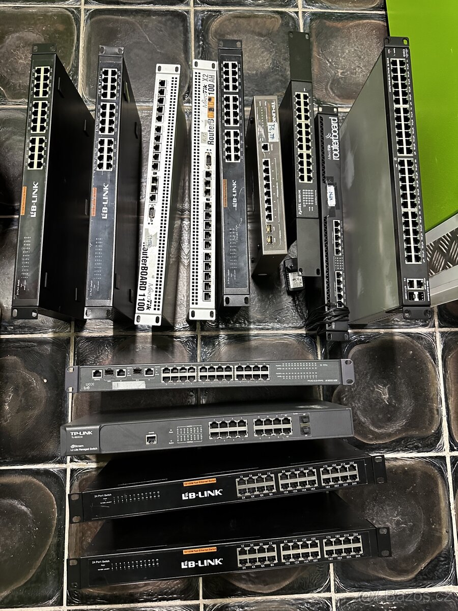 Síťové prvky: CISCO/LBLINK/TPLINK/HP
