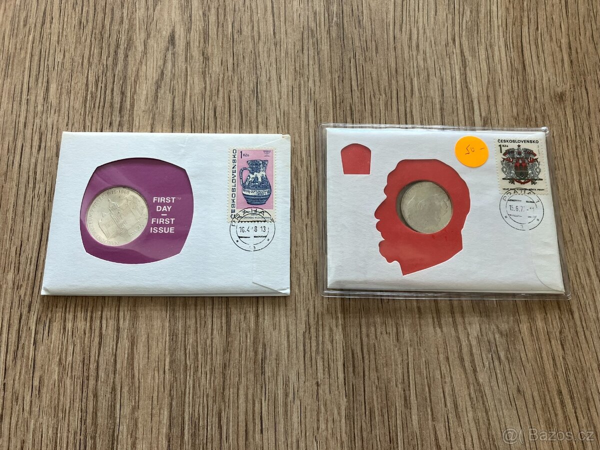 Numismatické mincovní dopisy Československo Slovensko mince