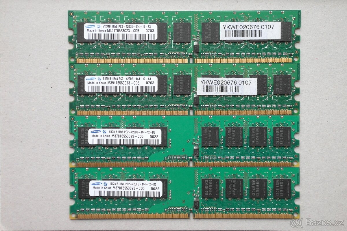 Paměti RAM pro desktop DDR2