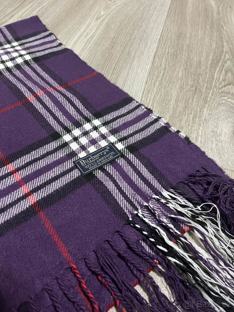 Burberry šála - fialová