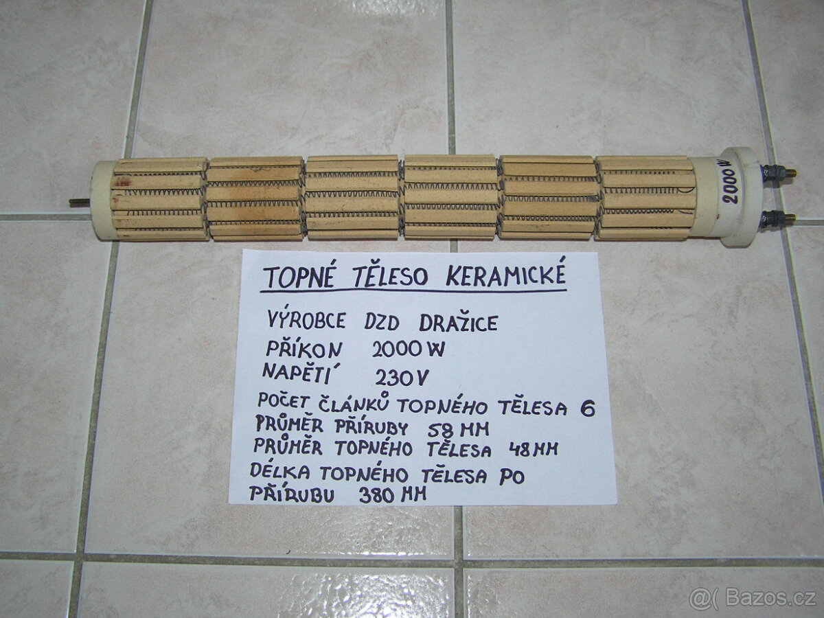Keramické topné tělěso  DZD Dražice 2000W