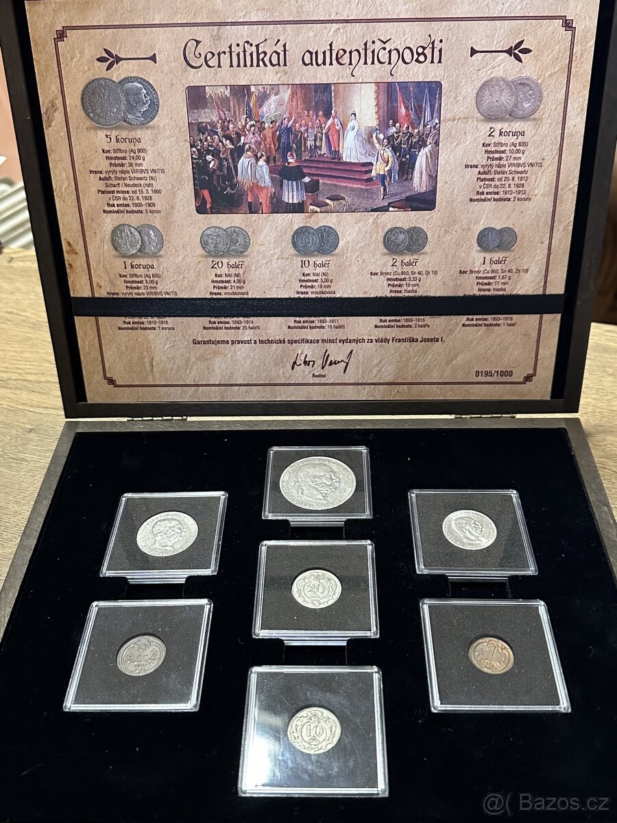 František Josef I. sada oficiálních minci Rakousko – uherska