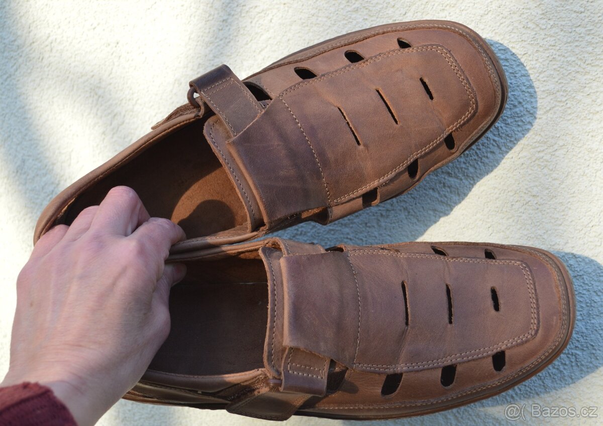Pánské kožené letní boty vel. 46