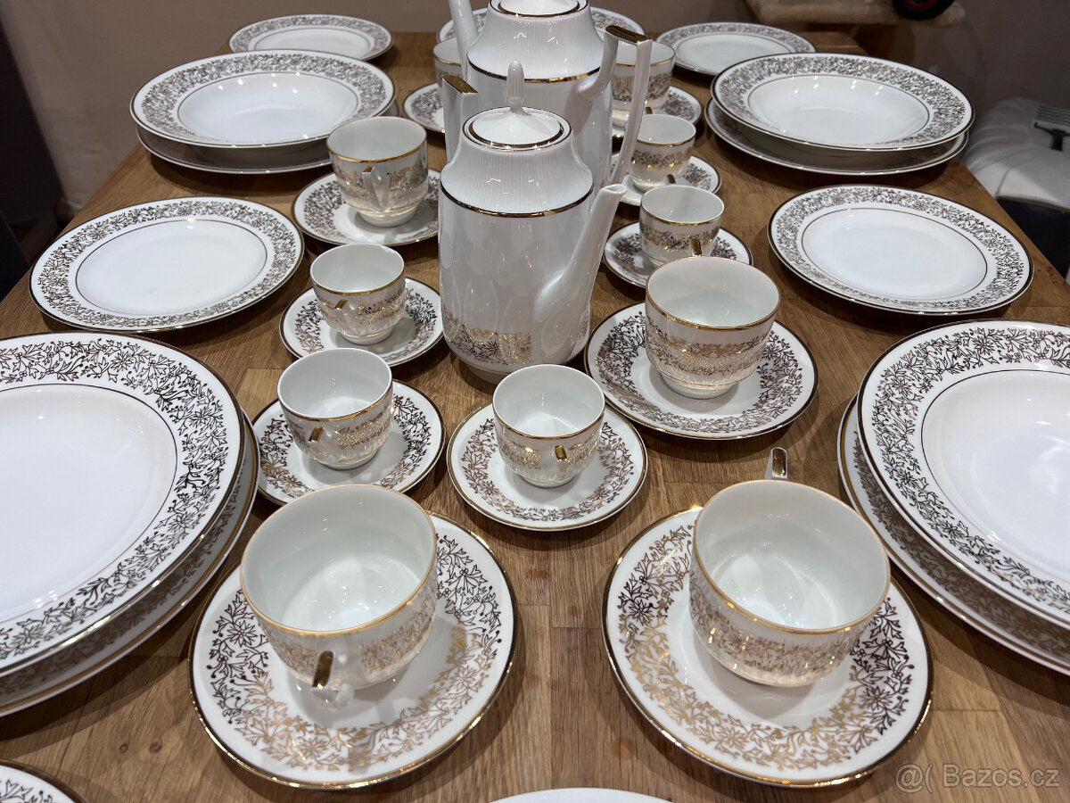 Starožitný porcelánový servis Pirken Hammer - 54 ks