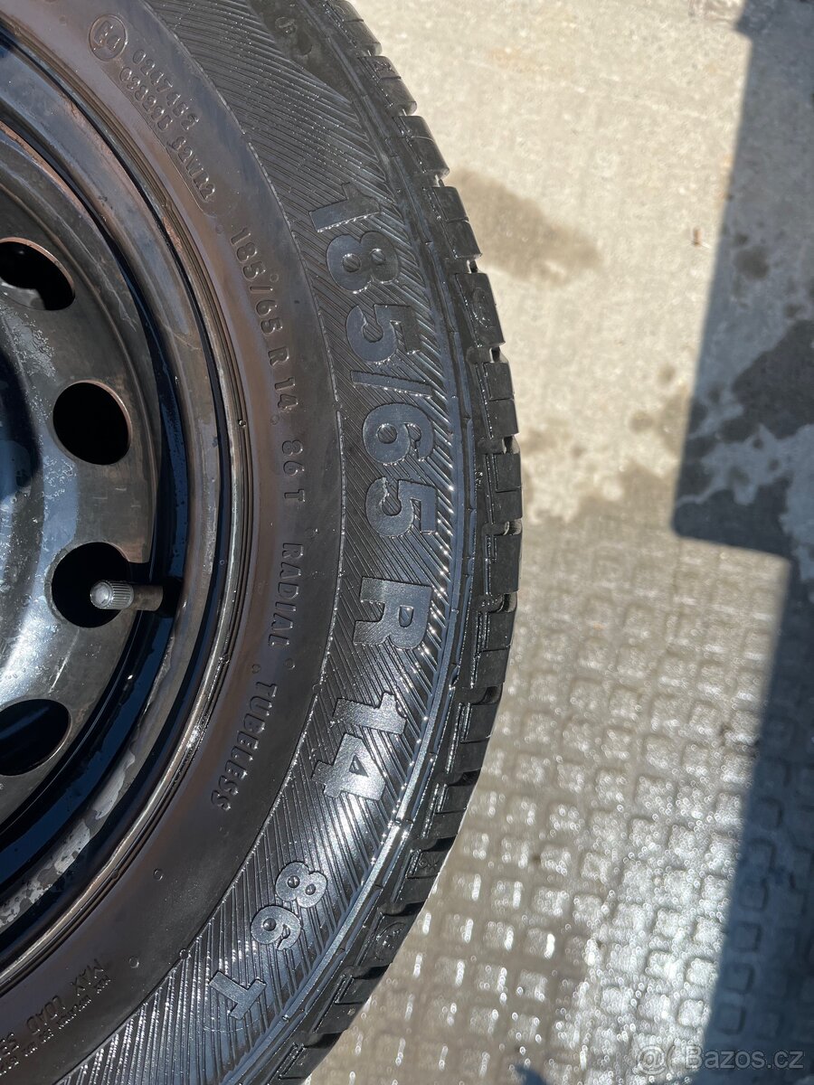 Barum 185/65 r14 4ks (letní) +disky
