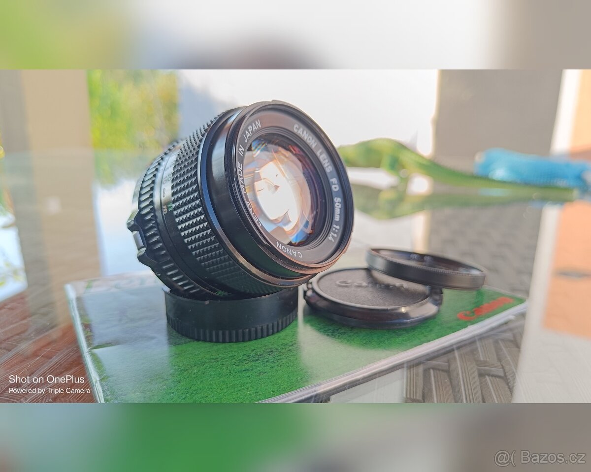 Objektiv Canon FD 1.4/50 mm - zachovalý stav