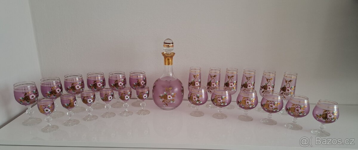 Ručně malovaná skleněná souprava Hand Made Glass