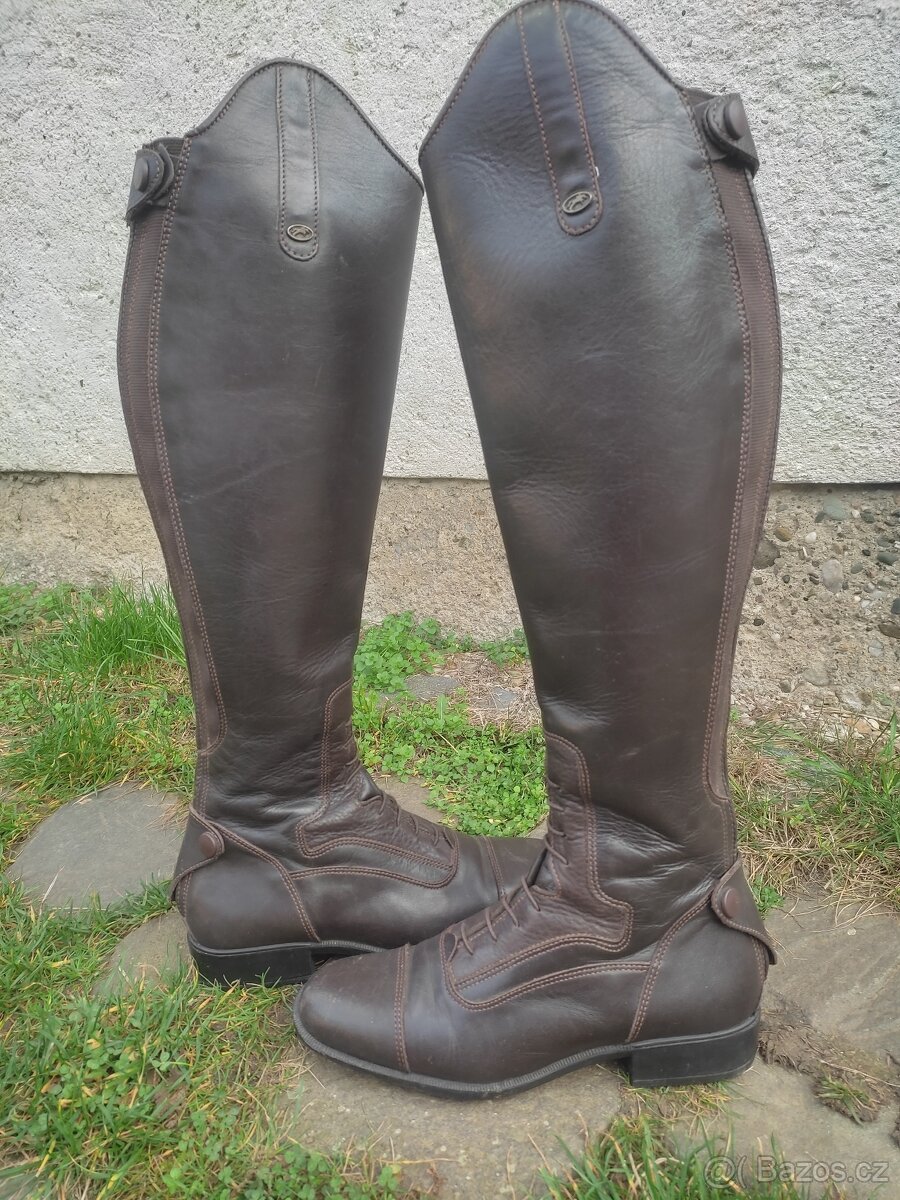 Hnědé vysoké jezdecké boty Felix Buhler