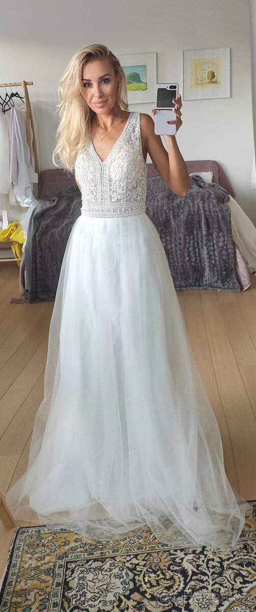 Nové boho svatební šaty vel m