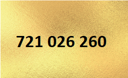 Zlatá VIP sim 721 026 260