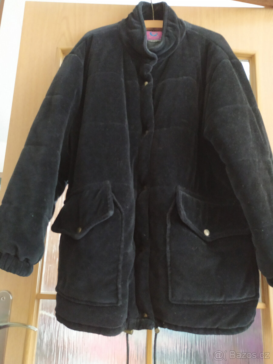 DÁMSKÁ ZIMNÍ TEPLÁ ČERNÁ BUNDA S KAPSAMI C&A VEL.44/46